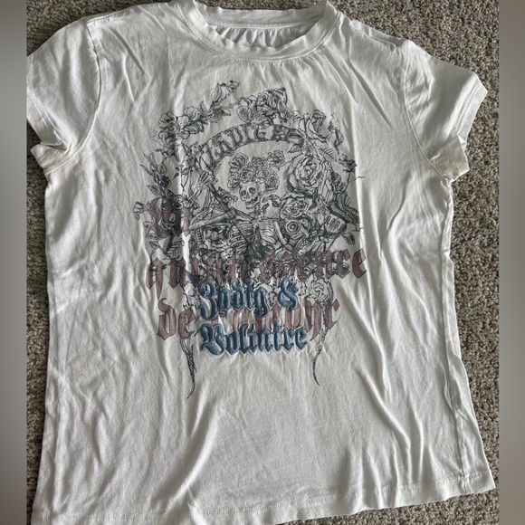 Zadig & Voltaire white graphic tee - Picture 1 of 3